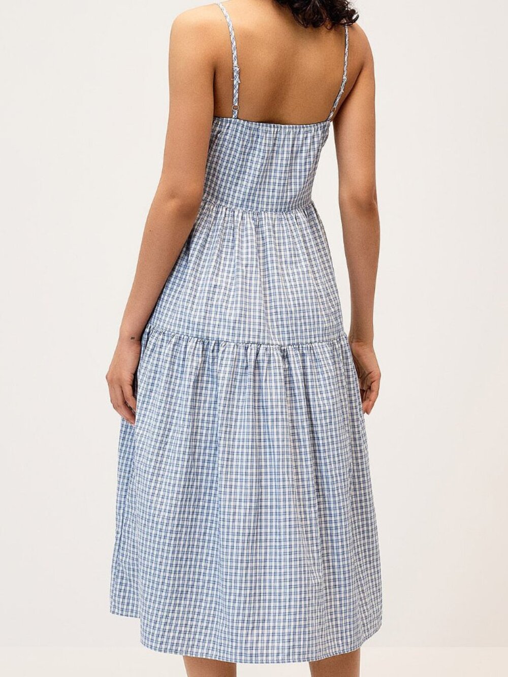 NWT Checkered poplin midi dress - Picture 2 of 3